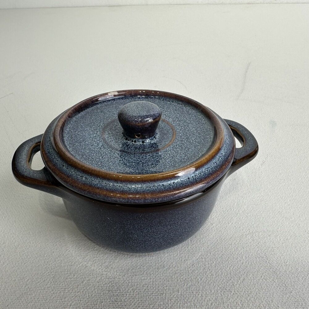 Vancasso Capri Blue Stoneware Mini Lidded Casserole Dish